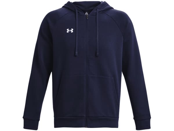 Herrebluse Under Armour Rival Fleece FZ Hettegenser mørkeblå 1379767 410 (L)