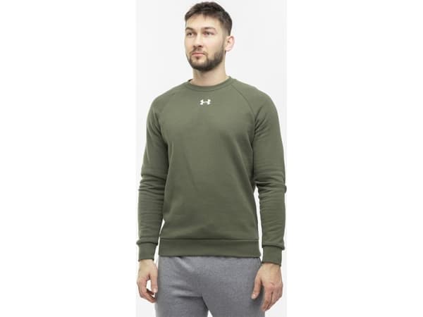 Under Armour Men's Rival Fleece Crew Khaki 1379755 390