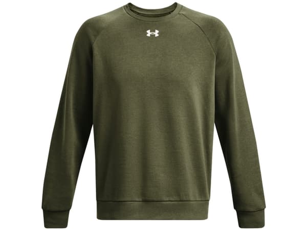 Under Armour Men's Rival Fleece Crew Khaki 1379755 390