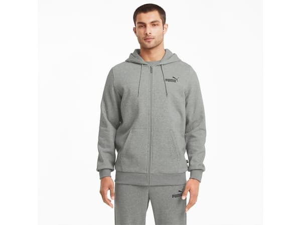 Men's Sweatshirt Puma ESS Small Logo FZ Hoodie FL grey 586702 03