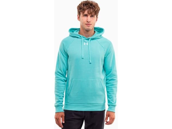Under Armour Rival Fleece Hoodie Men's Sweatshirt Mint 1379757 482 M