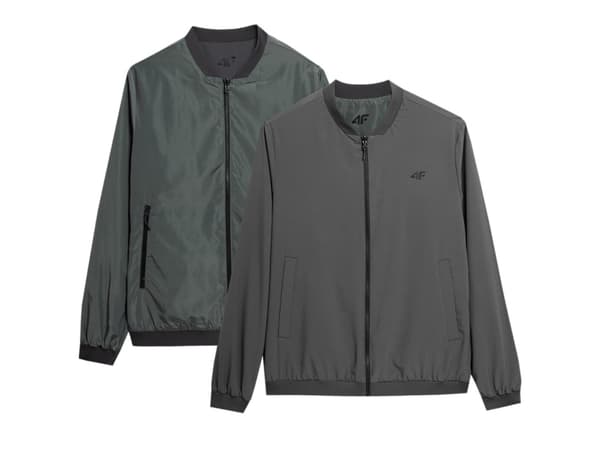 Men's 4F reversible jacket M013 olive/grey 4FSS23TJACM013 44S