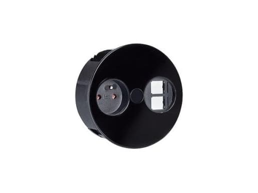 Bachmann Twist, 0,2 m, Sisätila, Metalli, Muovi, Musta, 1 AC-pistorasia(a), 115 mm
