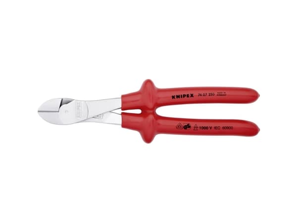 Knipex 74 07 250, Diagonal tang, Stål, Rød, 250 mm, 510 g