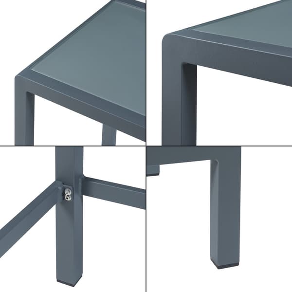 Barbord Avise utebord 108x70x70 cm härdat glas antracit [casa.pro]