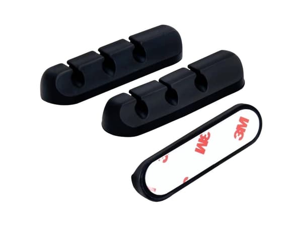 TRU COMPONENTS T24CA080 Kabelhållare Självhäftande TC-12888592 Samlings-Ø-område 6 mm (max) Svart 3 st