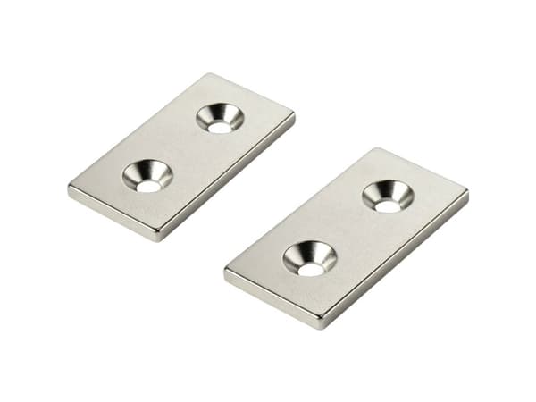 TRU COMPONENTS TC-12250652 Kestomagneetti Suorakulmainen (L x S x K) 40 x 20 x 5 mm M4 Raja-arvolämpötila (max.): 150 °C
