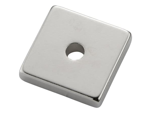 TRU COMPONENTS TC-12260084 Permanentmagnet Rektangulär (L x B x H) 20 x 19 x 4 mm Gränstemperatur (max.): 100 °C