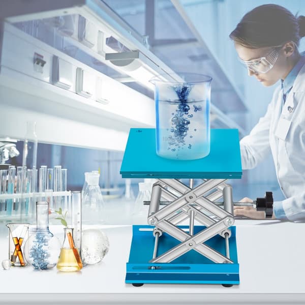Lab Jack-stativ, 8"x8" aluminiumoxidlabbjack, justerbar höjd 2,4"-12", hållbart och stabilt, lastkapacitet 88LBS/40KG.