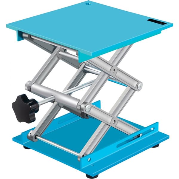 Lab Jack-stativ, 8"x8" aluminiumoxidlabbjack, justerbar höjd 2,4"-12", hållbart och stabilt, lastkapacitet 88LBS/40KG.
