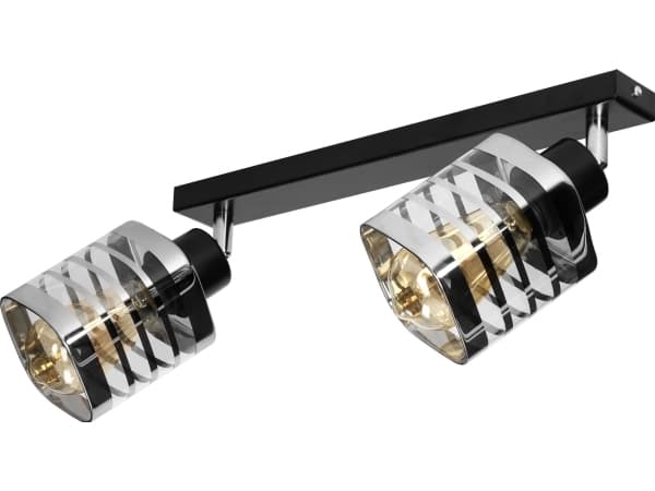 Pendelarmatur Orno SIENA 2P E27, vägg- och takarmatur, max. 2x60W, svart, ljuslist