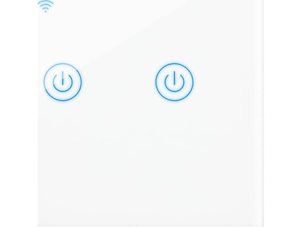 Blås 72-088# Smart lysbryter to-kanals glass wifi tuya