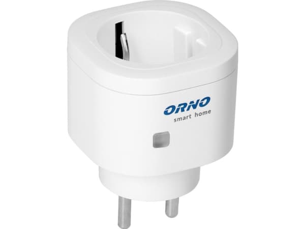 Orno Langaton Wi-Fi-ohjattu pistorasia, jossa on radiolähetin, ORNO Smart Home, Schuko