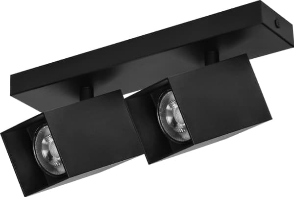 Hengelampe Orno KUBAR SP 2, vegg- og taklampe, 2xGU10, IP20, sort