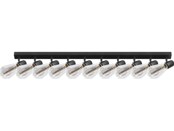 Pendelarmatur Orno RIO SP 10, vägg- och takarmatur, E27 max. 10x60W, IP20, svart
