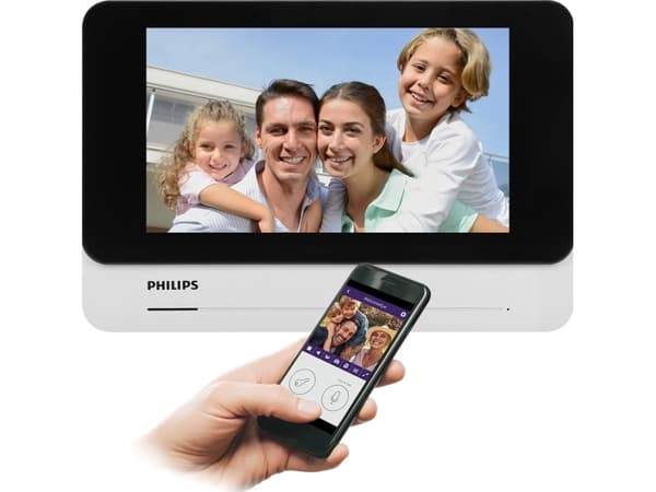 Orno Philips WelcomeEye AddConnect, monitor, LCD 7, WI-FI + APP for telefon, portkontroll, intercom, for å utvide sett fra WelcomeEye-serien til fami