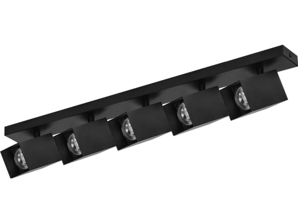 Hengelampe Orno KUBAR SP 5, vegg- og taklampe, 5xGU10, IP20, svart