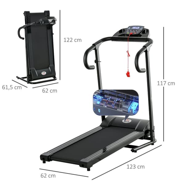 Juoksumatto 500 W 0,8-10 km/h