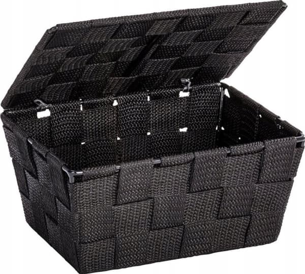 WENKO 22197100, Förvaringskorg, Svart, Rektangulär, Polyuretan (PU), Polyvinylklorid (PVC), Monokromatiskt, inomhus