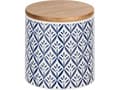 Miniatyrbilde 2 av 2: WENKO 54094100, Lager boks, Blå, Hvit, Tre, Rund, Bamboo, Keramisk, Silikon, Mønster, Tre