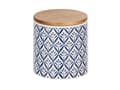 Miniatyrbilde 1 av 2: WENKO 54094100, Lager boks, Blå, Hvit, Tre, Rund, Bamboo, Keramisk, Silikon, Mønster, Tre