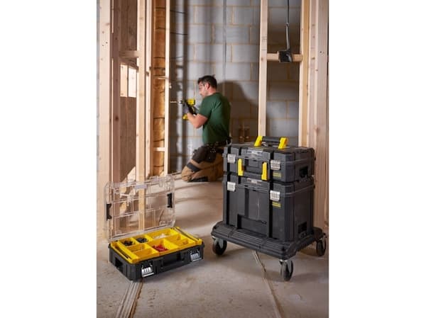 Stanley FATMAX PRO-STACK, Verktøykasse (hard), Sort, Gult, 13,5 l, 30 kg, Hengsel, 340 mm