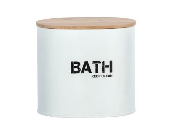 WENKO 23699100, Förvaringslåda, Brun, Vit, Oval, Bamboo, Stål, Monokromatiskt, inomhus