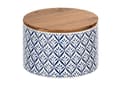 Miniatyrbild 1 av 2: WENKO 54097100, Förvaringslåda, Blå, Vit, Trä, Rund, Bamboo, Keramiska, Silikon, Mönstrad, Trä