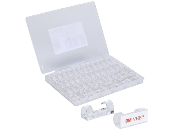 TRU COMPONENTS T24CA076 Kabelhållare Självhäftande TC-12888576 Bundle-Ø-område 5 till 9 mm Transparent 50 st