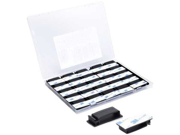 TRU COMPONENTS T24CA074 Kiinnityspistorasia Itseliimautuva TC-12888568 Litteälle nauhakaapelille, uudelleensuljettava Musta 50 kpl