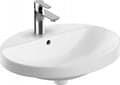 Miniatyrbilde 3 av 3: variform vask t/indb. oval 55x45 hvid