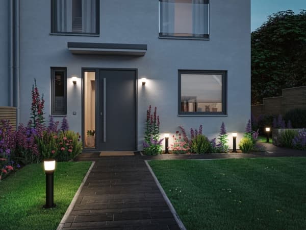 Paulmann Bako, Vegglys, Antrasitt, Aluminium, IP44, Inngang, Garage, Terrasse, III