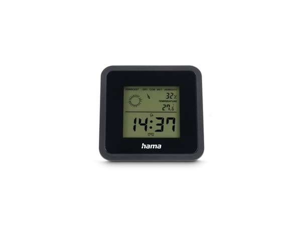 Hama Borneo, Black, Indoor hygrometer, Indoor thermometer, Hygrometer, F, °C