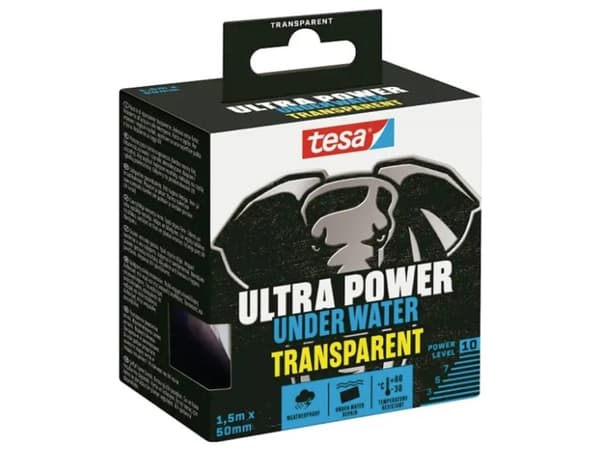 tesa Ultra Power vedenalainen 56481-00000-00 Korjausteippi läpinäkyvä (P x L) 1,5 m x 50 mm 1 kpl