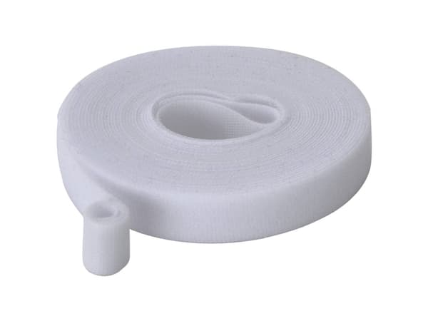 TRU COMPONENTS T24CA064 Tarranauha asennusta varten Staattinen tarranauha (P x L) 5 m x 15 mm Valkoinen 5 m
