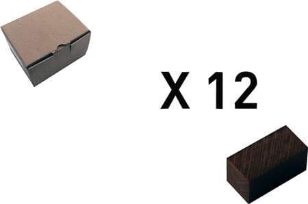CUBIC 12 Eristyskappale, Cu 10x20 kiskon halkaistu puolikas
