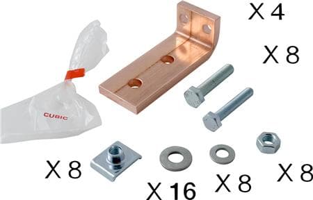 CUBIC Liitäntäkorvakkeet, 1200A, sarja