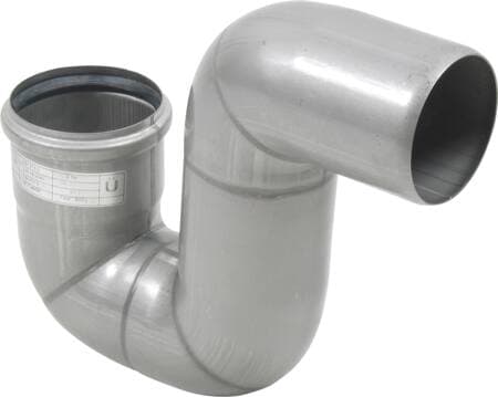 75 mm x 87° P-vesilukko haponkestävä AISI316L/EN1.4404 Blücher