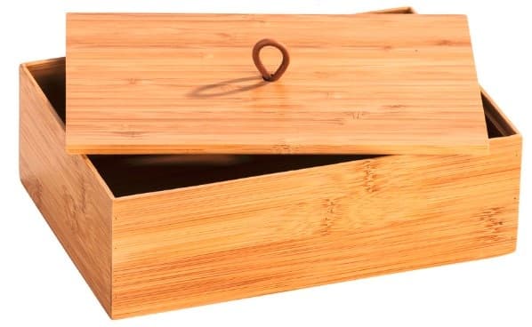 WENKO 23924100, Förvaringslåda, Bamboo, Rektangulär, Bamboo, Monokromatiskt, inomhus