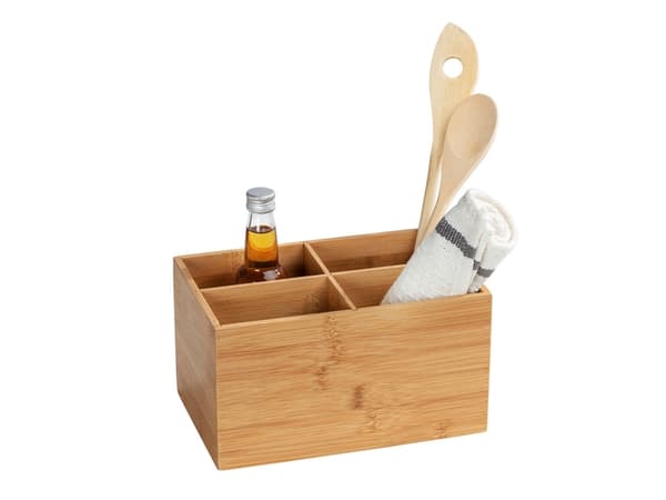 WENKO 23926100, Lager boks, Bamboo, Rektangulær, Bamboo, Monokromatisk, Innendørs