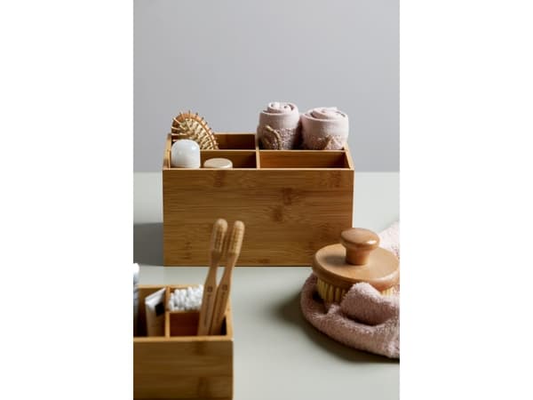 WENKO 23926100, Lager boks, Bamboo, Rektangulær, Bamboo, Monokromatisk, Innendørs