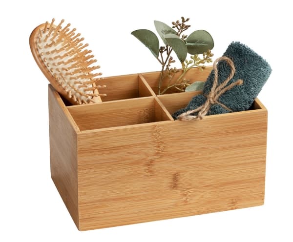 WENKO 23926100, Lager boks, Bamboo, Rektangulær, Bamboo, Monokromatisk, Innendørs