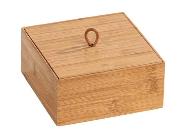 WENKO 23923100, Varastolaatikko, Bamboo, Neliö, Bamboo, Yksivärinen, Sisätila