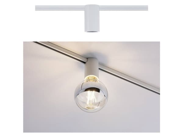 Paulmann Socket, Spotlight på skinne, E27, 1 ampuller, 230 V, Hvit
