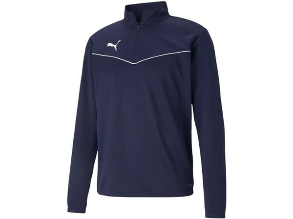 Puma menn Puma teamRISE 1 4 Zip Top Peacoat-Pu marineblå 657394 06 L