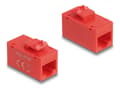 Miniatyrbild 1 av 2: Delock - Modulär insättning - bordsmontering, faceplate mountable - CAT 6a - UTP - RJ-45 - röd