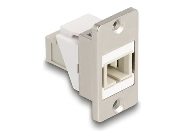 Delock - Modulinnlegg - panelmonterbar - SC - hvit, beige, sølv
