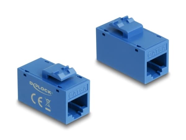 Delock - Modulär insättning - CAT 6a - UTP - RJ-45 - blå