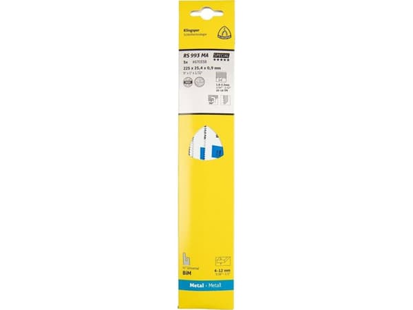Klingspor KLINGSPOR sabelsågblad 225x25,4x0,9mm RS 993 MA /5 st.