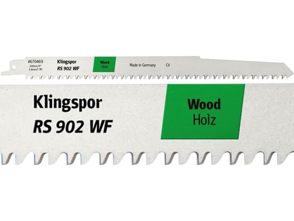 KLINGSPOR sapelisahanterä 240x19x1,2mm RS 902 WF /5 kpl.